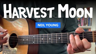 Video thumbnail of "🎸 "Harvest Moon" guitar lesson w/ chords & tabs (Neil Young)"