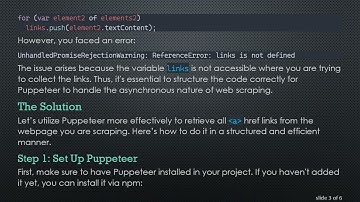 Scraping All a Links with Puppeteer