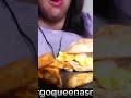 ASMR five guys burger &amp; Cajun fries eating sounds #virgoqueenasmr #youtubeshorts