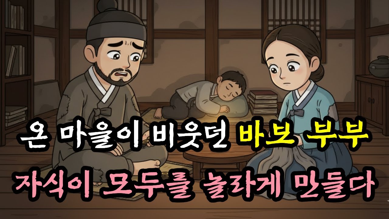 온 마을이 비웃던 바보 부부, 그들의 자식이 모두를 놀라게 만들다 | 야담 | 민담 | 전설 | 설화 | 조선이야기