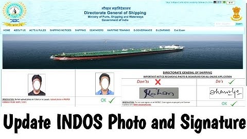 Change your indos photo and signature in Dg profile
