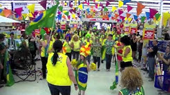 énorme samba batucada à carrefour portet sur garonne