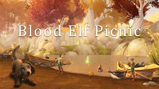 A Blood Elf Picnic | 3 Hours of Relaxing Lakeside Ambience | Harp Music