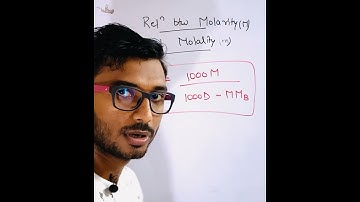 Relation between Molarity and Molality || Chemistry ⚛️ #jeemains #neetug