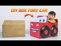 DIY I How To Make a Cardboard Box Car I Lightning McQueen