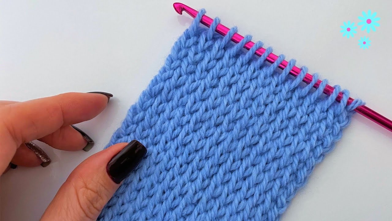 НЕВЕРОЯТНЫЙ! ОЧЕНЬ ПРОСТОЙ ТУНИСКИЙ КРЮЧКОМ, ПОХОЖИЙ НА ВЯЗАНИЕ