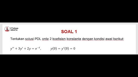 Latihan soal solusi persamaan diferensial linier orde 2 - Transformasi Laplace