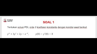 PD Persamaan Diferensial - Solusi PD linier orde 2 - Transformasi Laplace #Latihansoal