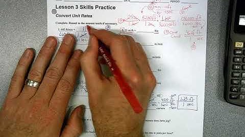 Converting Rates (Part 2)- Chapter 5 Lesson 4- Advanced Math 7