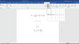 Creare equazioni matematiche con Word e salvarle screenshot 3