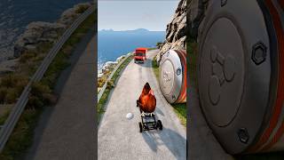 Bus Vs Giant Bollards #crashdrive #beamngdrive #carcraches #creativecontent #beamng
