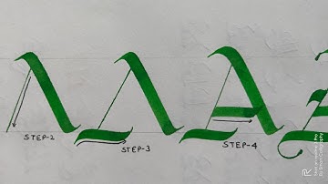 "A" gothic calligraphy strokes/ gothic tutorial video for beginners/ improve your hand writing