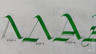 "A" gothic calligraphy strokes/ gothic tutorial video for beginners/ improve your hand writing