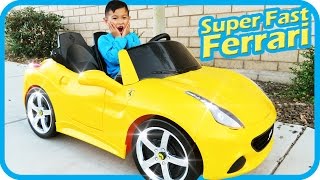 Hi guys today tiger will be unboxing and assembling this new super
yellow ferrari kid’s electric ride on power wheels 12 volt car. is
favorite car...