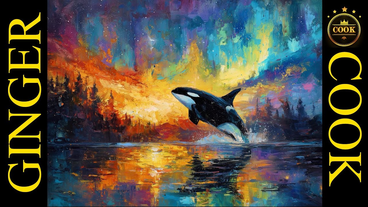 Unleash the Magic: How to Paint a Dramatic Orca & Northern Lights in Acrylics – Step by Step