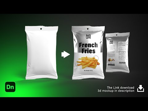 How to Basic Packaging Mockup (Food Bag) in Adobe Dimension CC  | Graphic Design Tutorials