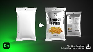 How to Basic Packaging Mockup (Food Bag) in Adobe Dimension CC  | Graphic Design Tutorials