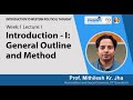 Lec 1: General Outline and Method