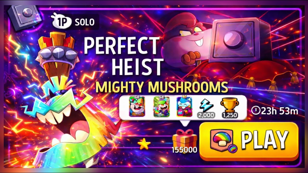 Mighty mushrooms solo challenge|perfect heist|match masters