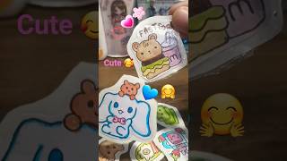 I make cute stickers again 🌸🤗#ashi #cute#sticker #diy #handmade comments for more 👉