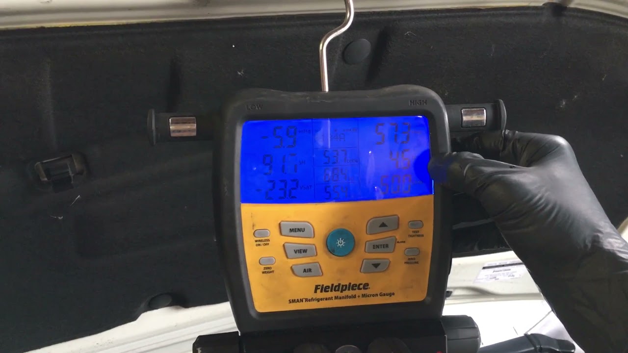 AC low side pressure running and negative vacuum. Low side safety