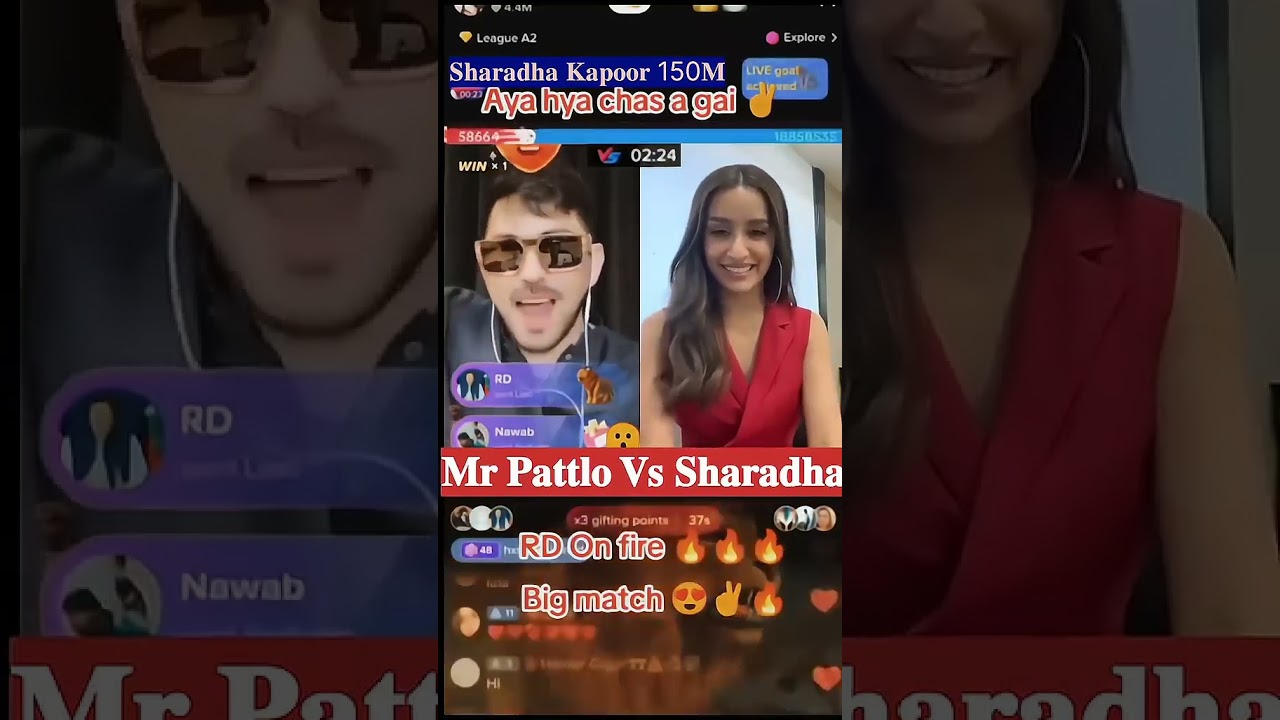 Mr patlu 👑 vs Sharadha kapoor/TikTok live match