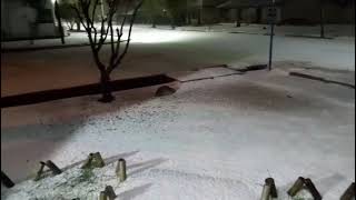 Abundante caída de granizo en La Consulta, provincia de Mendoza.🎥 Met Argentina 20/09/2025