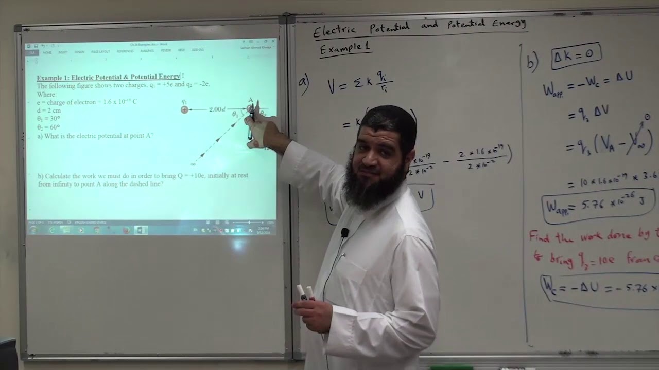 002 Electric Potential and Potential Energy Examples - YouTube