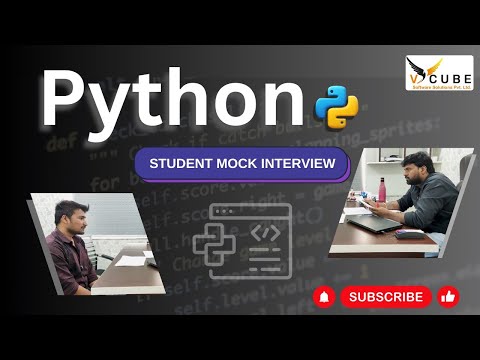Python mock interview 2024 |  student mock inter view | PYTHON Interview for Fresher |  V cube