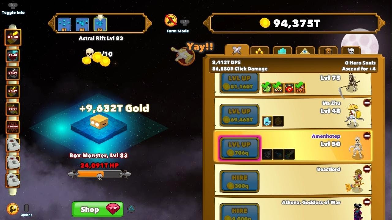 Clicker Heroes ep18 rip mercenary