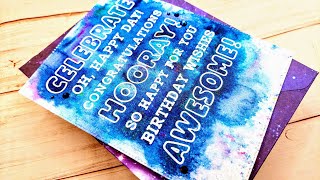 Bold Sentiments | Emboss Resist Galaxy Background In 10 Minutes | Lindy's Gang Magicals