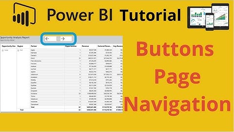 Power BI Button Overview   Page Navigation Button