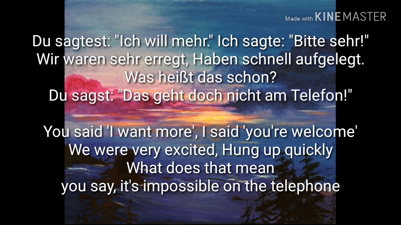 Wenn du weinst - Die prinzen - English translation