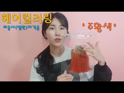 미용(일반)국가자격증/헤어컬러링 &rsquo;주황색&rsquo;