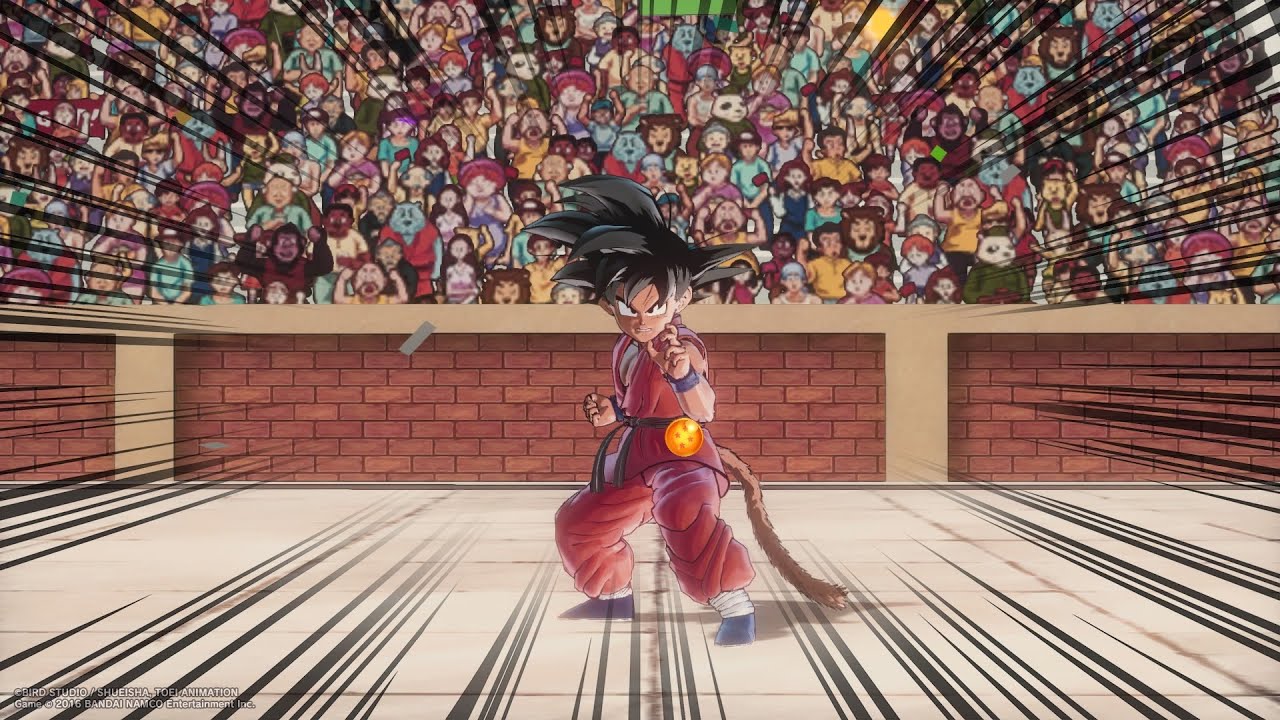 Goku niño participa en el torneo mundial de las artes marciales Dragon