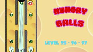 Hungry Balls Level 95 - 96 - 97 Solution Walkthrough