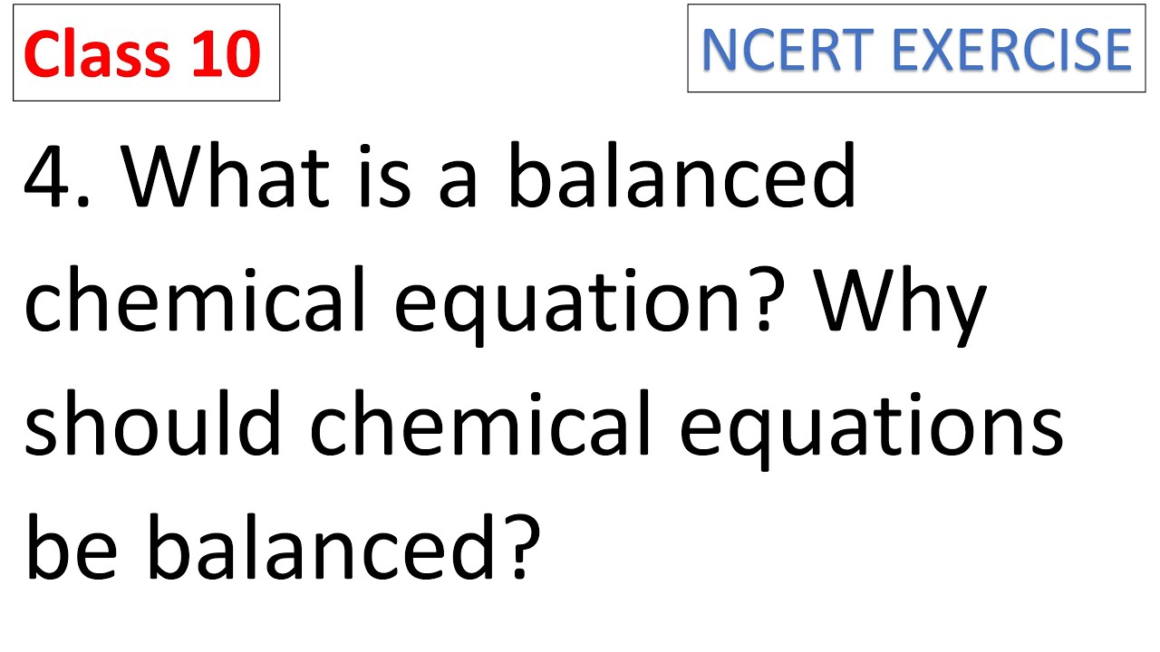 What Is A Balanced Chemical Equation Why Should Chemical Equations Be What Is A Balanced Chemical Equation Why Should Chemical Equations Be
