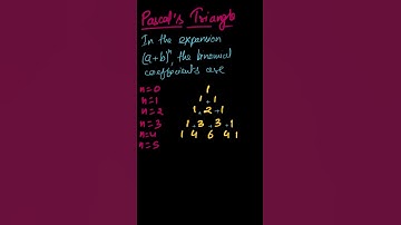 Pascal’s Triangle in 35 Seconds | Maths Shorts