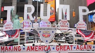 The Trump Unity Bridge float in Times Square NYC by My City Paper 7,207 views 7 years ago 53 seconds