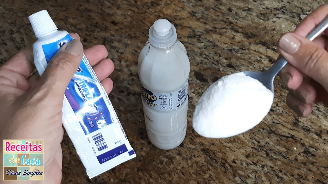 SÓ MISTUREI 2 INGREDIENTES NO DETERGENTE: PASTA DE DENTE E AÇÚCAR E FIZ MEU BRILHA ALUMÍNIO!!! #💰