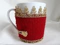 Вязаные чехлы для кружек. Knitted covers for mugs.