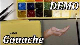 MIYA HIMI jelly cup GOUACHE // Review and painting demo