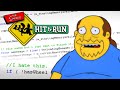 The simpsons hit  run source code comments read by comic book guy