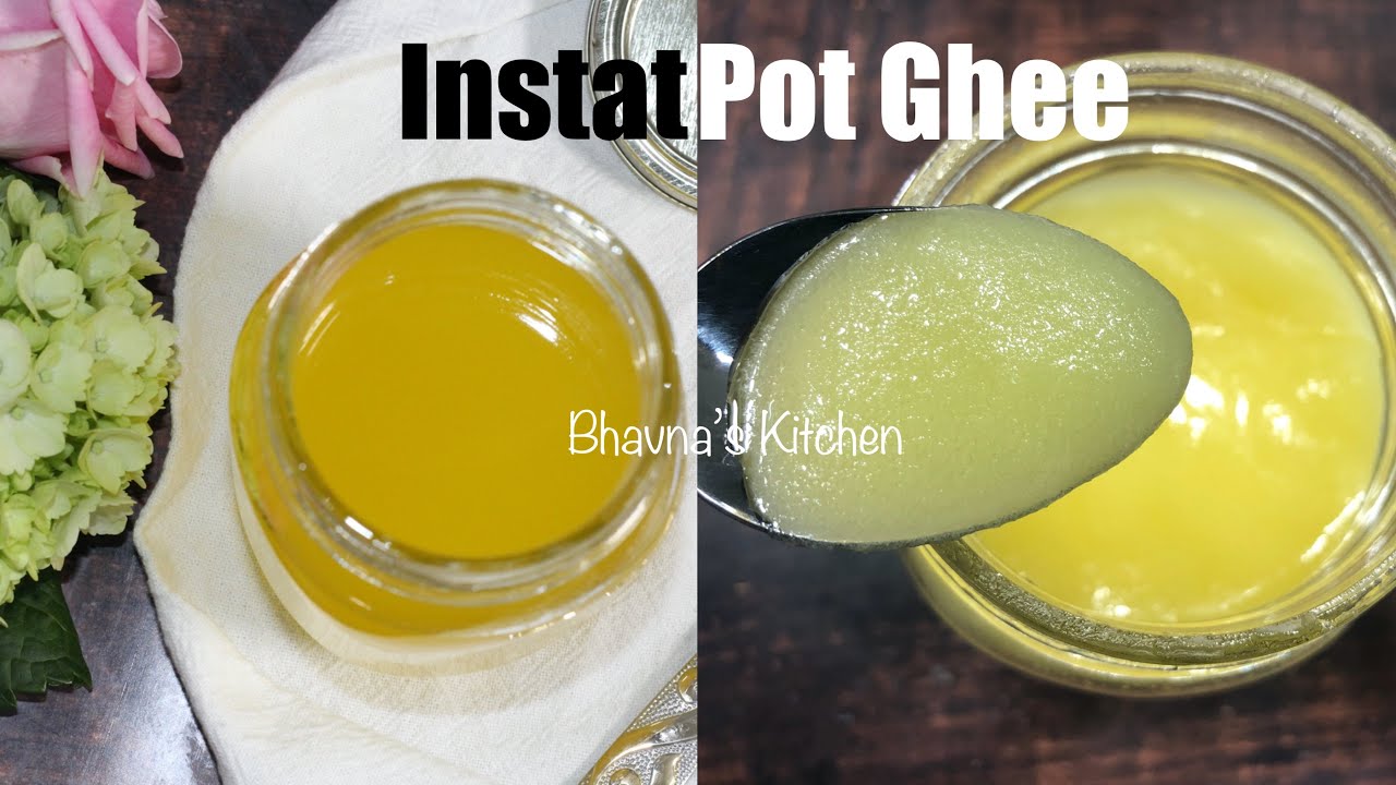 Instant Pot Ghee (Clarified Butter) in Electric Pressure Cooker Video Recipe | Bhavna