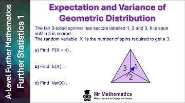 Mean and Variance of a Geometric Distribution | Mr Mathematics