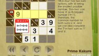 Kakuro (Cross Sums) Tutorial - How to Solve a Kakuro Puzzle screenshot 4