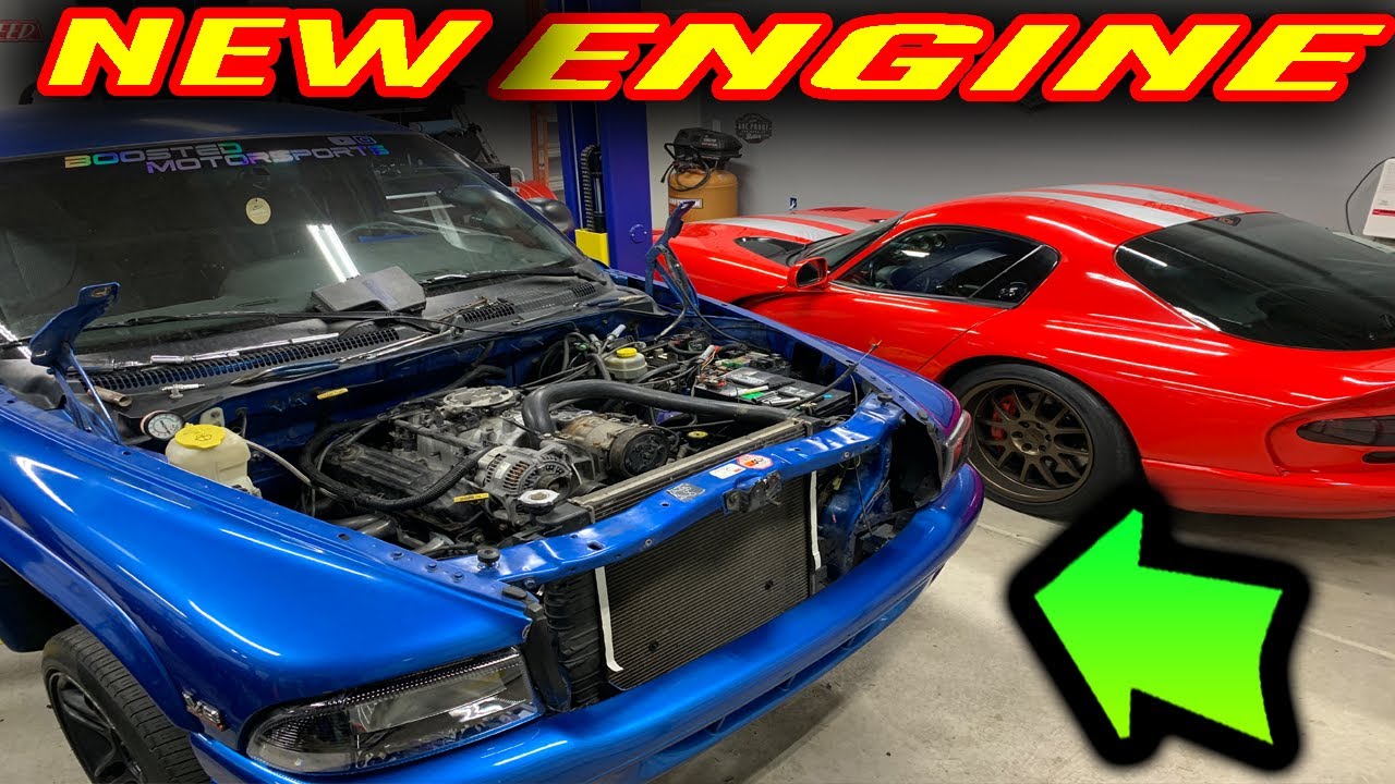 DODGE DAKOTA ENGINE INSTALLATION | PART 1 | R/T 5.9L Magnum - YouTube