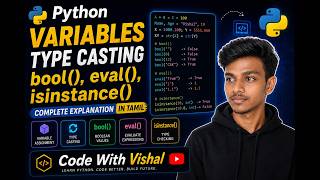 Python Variables type casting | Code With Vishal | Python Full Stack Tamil 💻