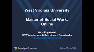 WVU Online Master of Social Work (MSW) Program Overview