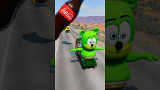 Weird & Funny Cars VS Giant Cola Hammer and Bollard Crush in BeamNG.drive screenshot 2